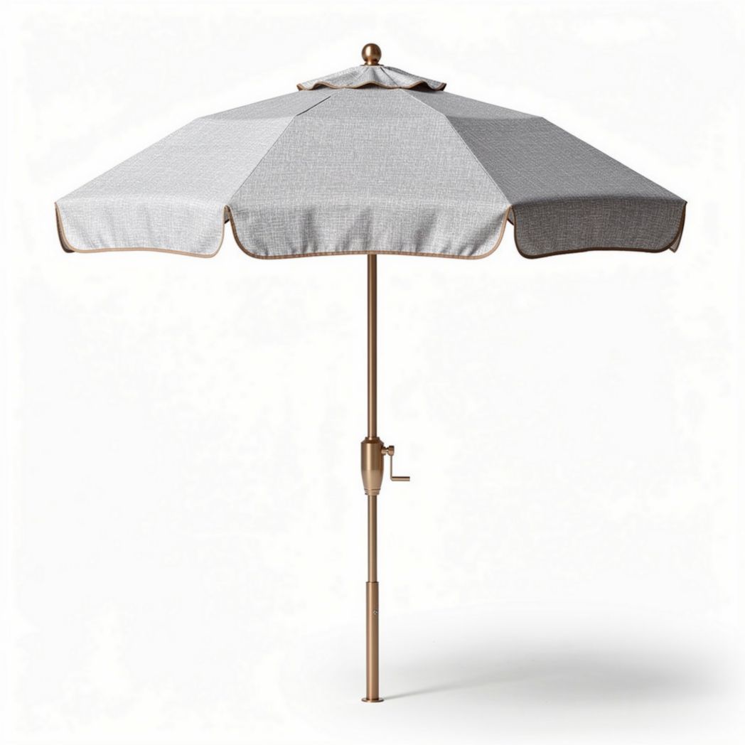 Zonnescherm van polyester met verstelbare standaard in grijs 200 x 200 x 250cm